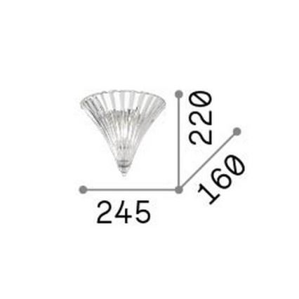 Ideal Lux - seinavalgusti SANTA 1xE14/40W/230V läbipaistev