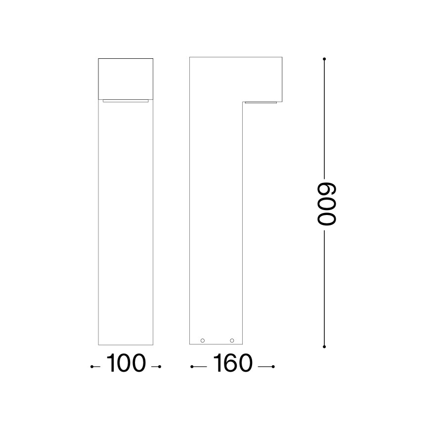Ideal Lux - SIRIO välisvalgusti 1xGX53/9W/230V 60 cm IP65 pruun