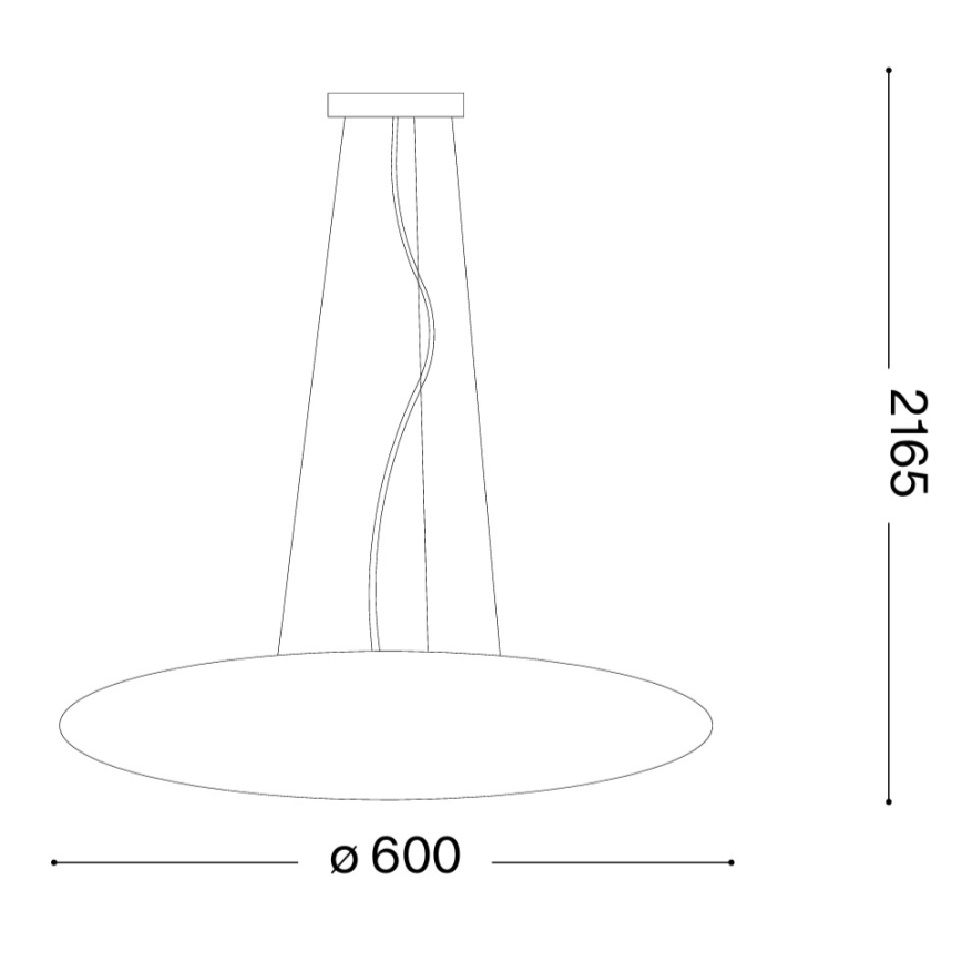 Ideal Lux - SMARTIES kaabliga rippvalgusti 5xE27/42W/230V, läbimõõt 60 cm, valge