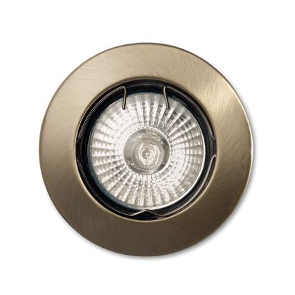Ideal Lux - Süvistatav laevalgusti JAZZ 1xGU10/50W/230V läbimõõt 7,7 cm pronks