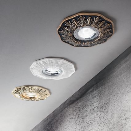 Ideal Lux - Süvistatav laevalgusti POLKA 1xGU10/50W/230V kuldne