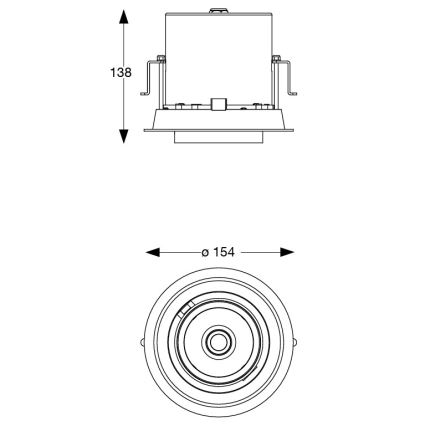 Ideal Lux - LED süvistatav sihtvalgusti NOVA LED/20W/230V 3000K CRI 90 läbimõõt 15,4 cm valge