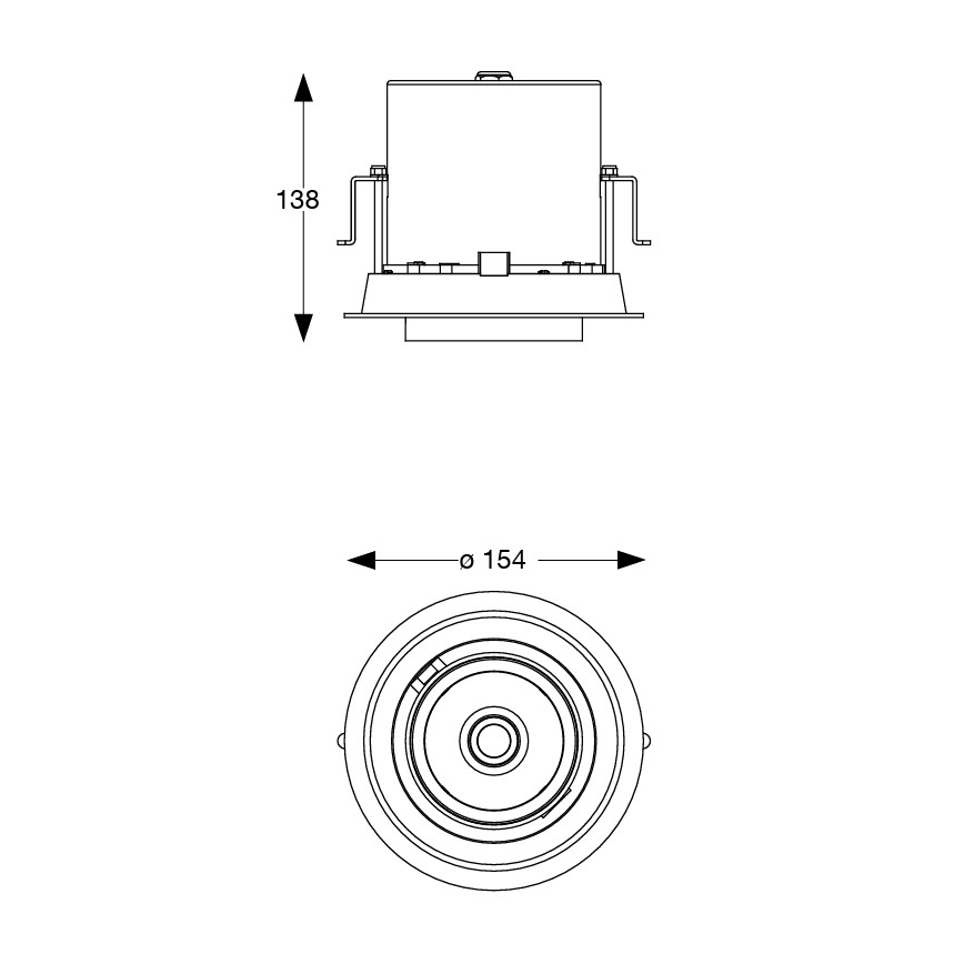 Ideal Lux - LED süvistatav sihtvalgusti NOVA LED/20W/230V 3000K CRI 90 läbimõõt 15,4 cm valge