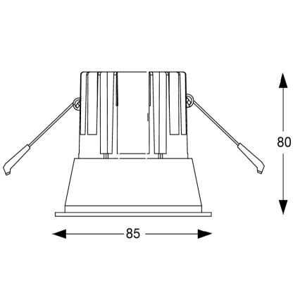Ideal Lux - LED süvistatav laevalgusti GAME TRIM LED/11W/230V 4000K CRI 90, läbimõõt 8,5 cm, IP40, must