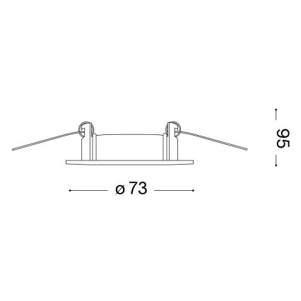 Ideal Lux - Süvistatav valgusti JAZZ 1xGU10/50W/230V must
