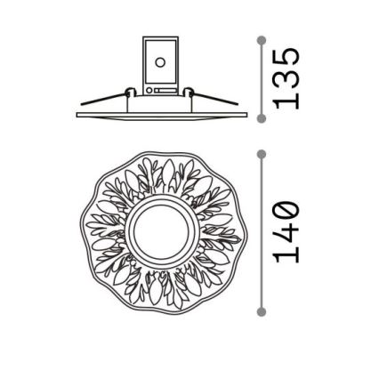 Ideal Lux - Süvisvalgusti 1xGU10/50W/230V pronks