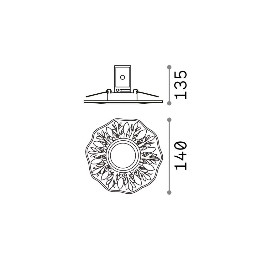 Ideal Lux - Süvisvalgusti 1xGU10/50W/230V valge