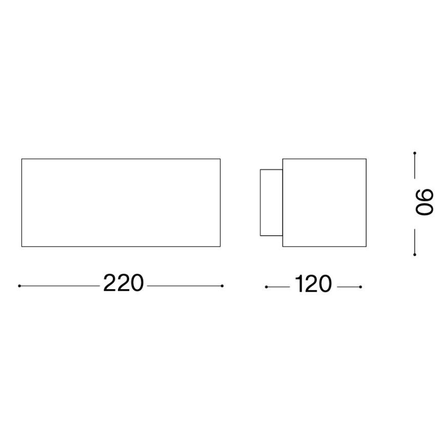 Ideal Lux - Väli seinavalgusti ANDROMEDA 1xE27/60W/230V IP55 must