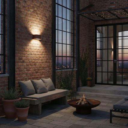 Ideal Lux - Väli seinavalgusti ANDROMEDA 1xE27/60W/230V IP55 pruun