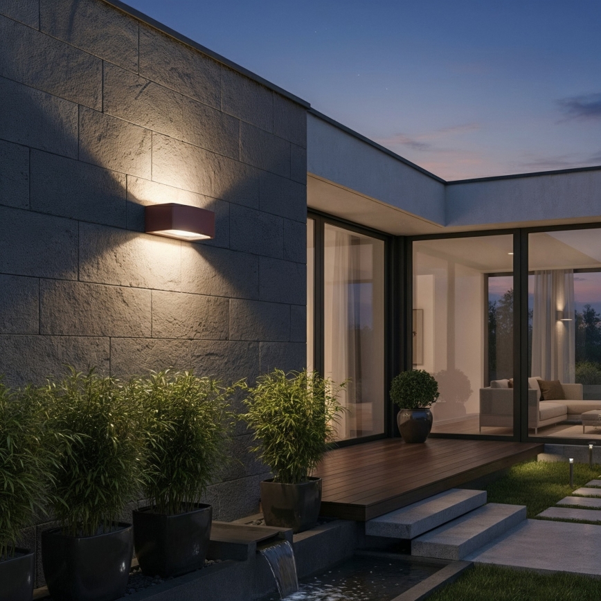 Ideal Lux - Väli seinavalgusti ANDROMEDA 1xE27/60W/230V IP55 pruun