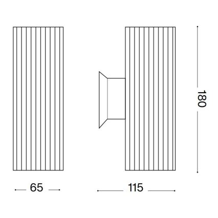 Ideal Lux - Väli seinavalgusti BASE 2xGU10/28W/230V IP44 must
