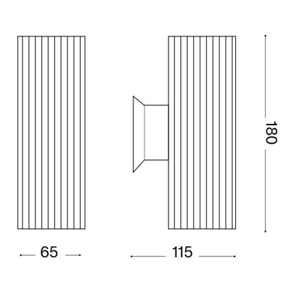 Ideal Lux - Väli seinavalgusti BASE 2xGU10/28W/230V IP44 valge