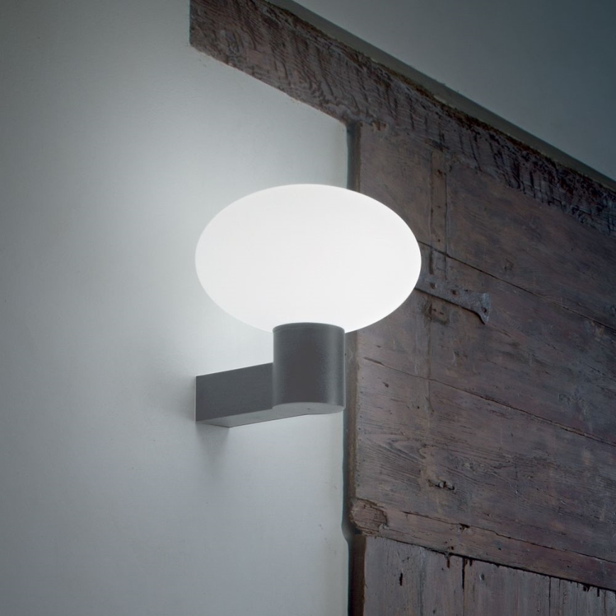 Ideal Lux - Väli seinavalgusti CLIO 1xE27/42W/230V IP44 antratsiit