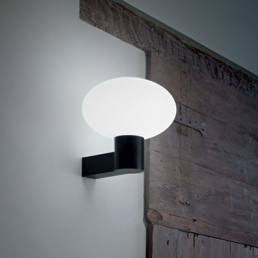 Ideal Lux - Väli seinavalgusti CLIO 1xE27/42W/230V IP44 must