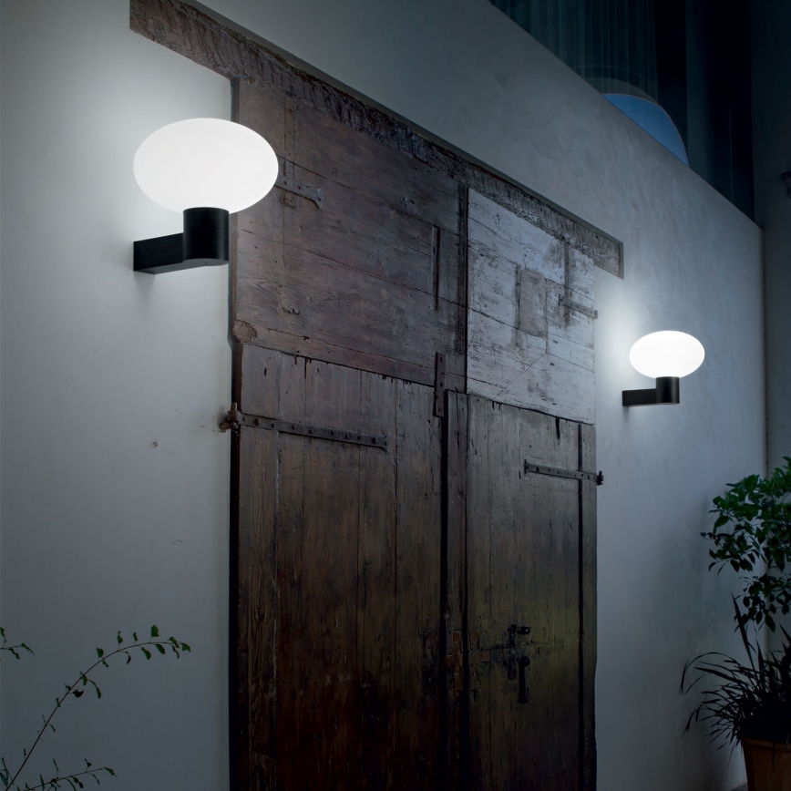 Ideal Lux - Väli seinavalgusti CLIO 1xE27/42W/230V IP44 must