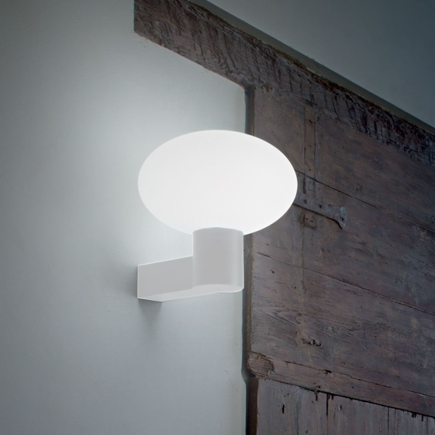 Ideal Lux - Väli seinavalgusti CLIO 1xE27/42W/230V IP44 valge
