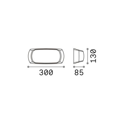 Ideal Lux - Väli seinavalgusti FELIX 1xE27/23W/230V IP66 must