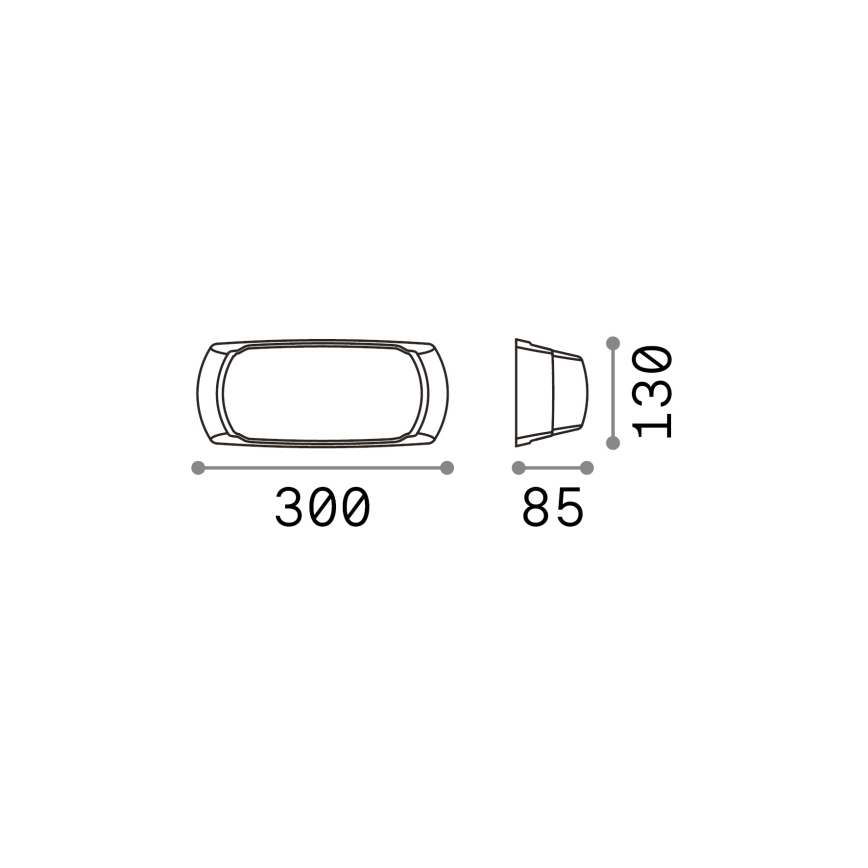 Ideal Lux - Väli seinavalgusti FELIX 1xE27/23W/230V IP66 must