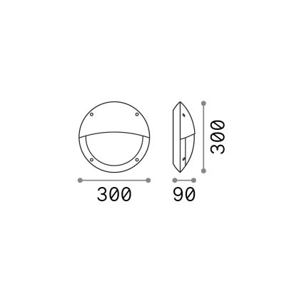 Ideal Lux - Väli seinavalgusti LUCIA 1xE27/23W/230V IP66 must