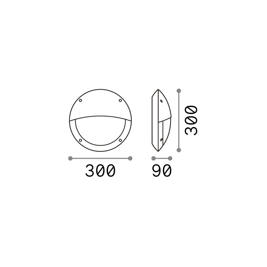 Ideal Lux - Väli seinavalgusti LUCIA 1xE27/23W/230V IP66 valge