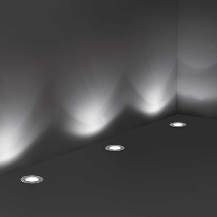 Ideal Lux - Väli sissesõiduteevalgusti PARK 1xGU10/20W/230V IP65 matt kroom