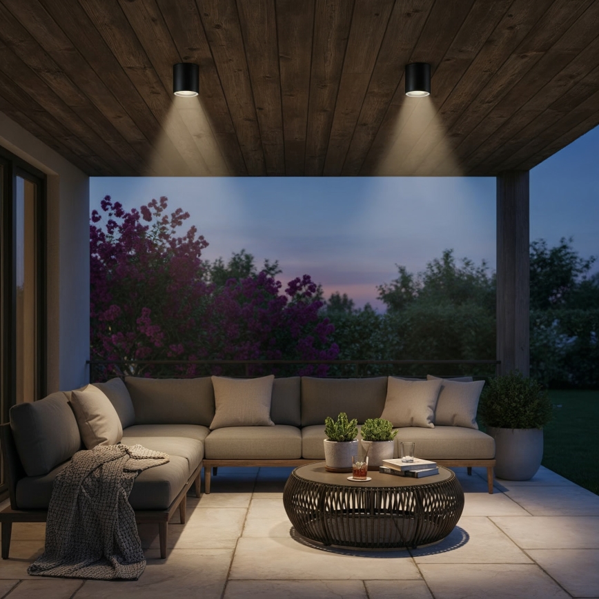 Ideal Lux - Välis-suunavalgusti GUN 1xGU10/28W/230V Ø 11 cm IP55 must