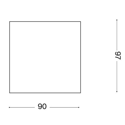 Ideal Lux - Välis-suunavalgusti TECHO 1xGU10/20W/230V 9x9 cm IP54 antratsiit