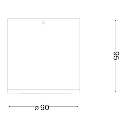 Ideal Lux - Suunatav välisvalgusti TECHO 1xGU10/20W/230V läbimõõt 9 cm IP54 antratsiit