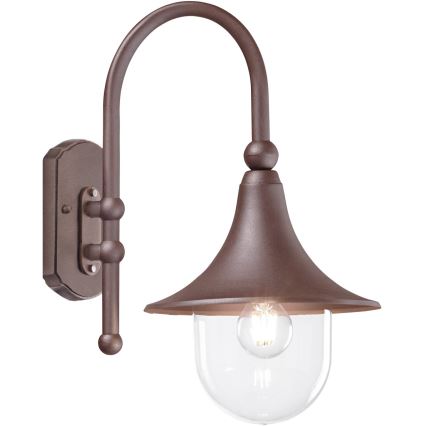 Ideal Lux - Välisseinale paigaldatav seinavalgusti CIMA 1xE27/52W/230V IP43 pruun