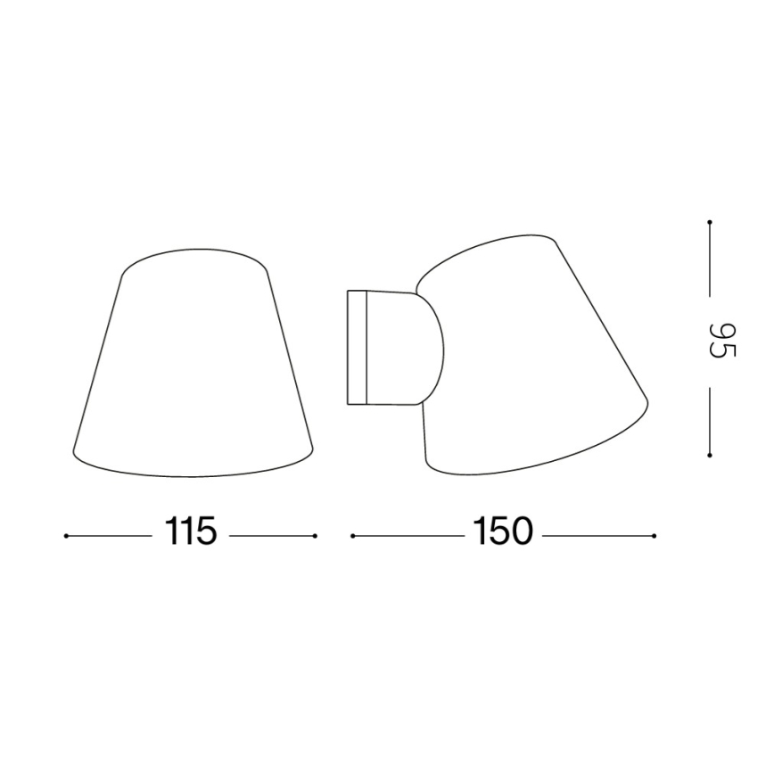 Ideal Lux - välisseinale paigaldatav seinavalgusti GAS 1xGU10/28W/230V IP43 pruun
