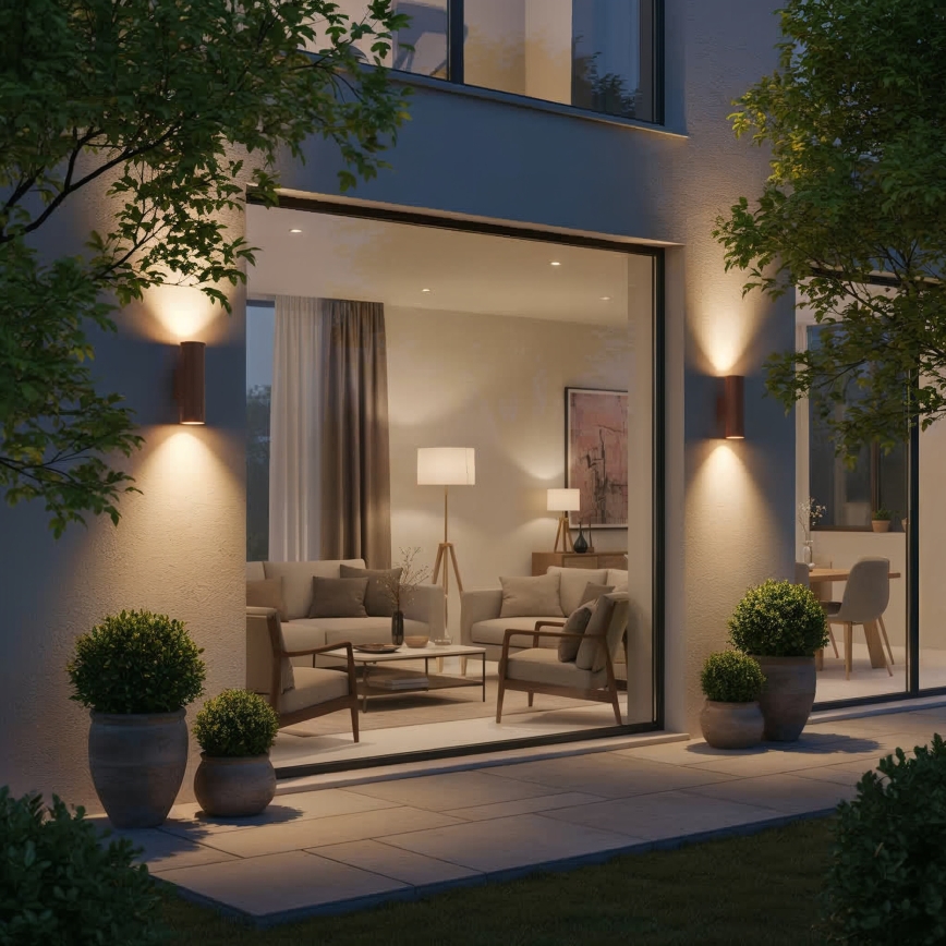 Ideal Lux - Välisseinale paigaldatav seinavalgusti GUN 1xE27/60W/230V 31 cm IP54 pruun