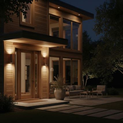 Ideal Lux - Välisseinale paigaldatav seinavalgusti GUN 1xE27/60W/230V 31 cm IP54 pruun