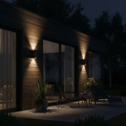 Ideal Lux - Välisseinale paigaldatav seinavalgusti GUN 1xE27/60W/230V 31 cm IP54 pruun