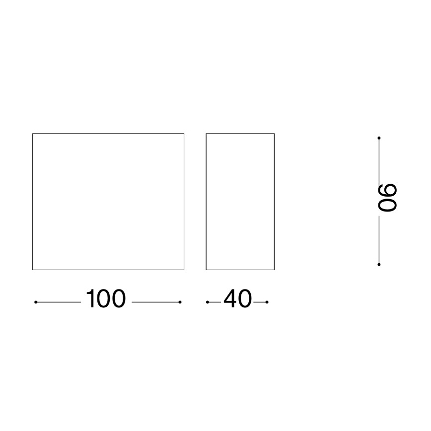 Ideal Lux - Välisseinale paigaldatav seinavalgusti TETRIS 1xG9/15W/230V IP44 pruun