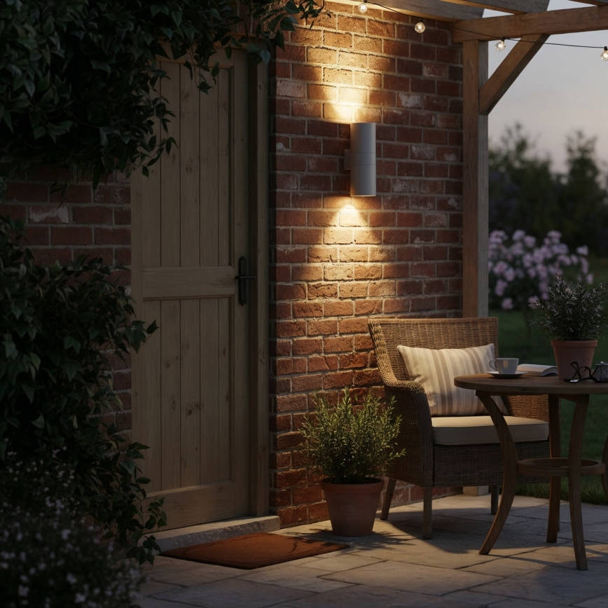 Ideal Lux - Välisseinavalgusti GUN 1xE27/60W/230V 31 cm IP54 hall