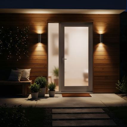 Ideal Lux - välisseinavalgusti GUN 1xGU10/35W/230V 21 cm IP44 hall