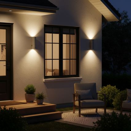 Ideal Lux - välisseinavalgusti GUN 1xGU10/35W/230V 21 cm IP44 hall