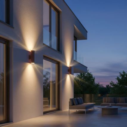 Ideal Lux - välisseinavalgusti GUN 1xGU10/35W/230V, 21 cm, IP44, pruun