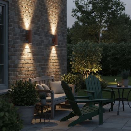 Ideal Lux - välisseinavalgusti GUN 1xGU10/35W/230V, 21 cm, IP44, pruun