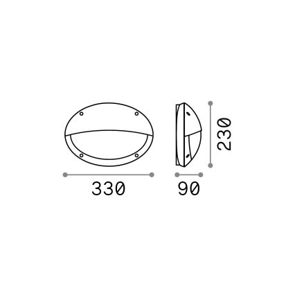 Ideal Lux - Välisseinavalgusti POLAR 1xE27/23W/230V IP66 valge