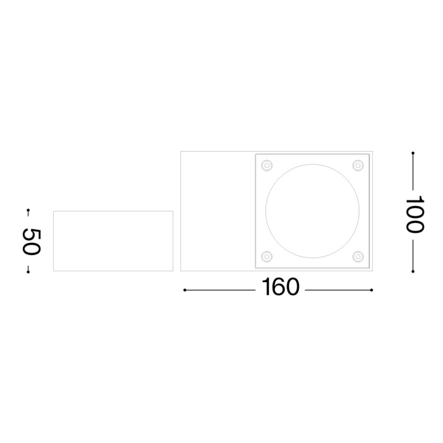 Ideal Lux - Välisseinavalgusti SIRIO 1xGX53/9W/230V IP65 antratsiit