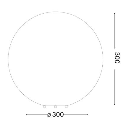 Ideal Lux - Välisvalgusti DORIS 1xE27/60W/230V läbimõõt 30 cm IP44 hall