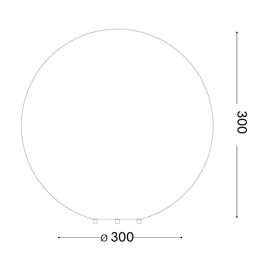 Ideal Lux - Välisvalgusti DORIS 1xE27/60W/230V läbimõõt 30 cm IP44 hall