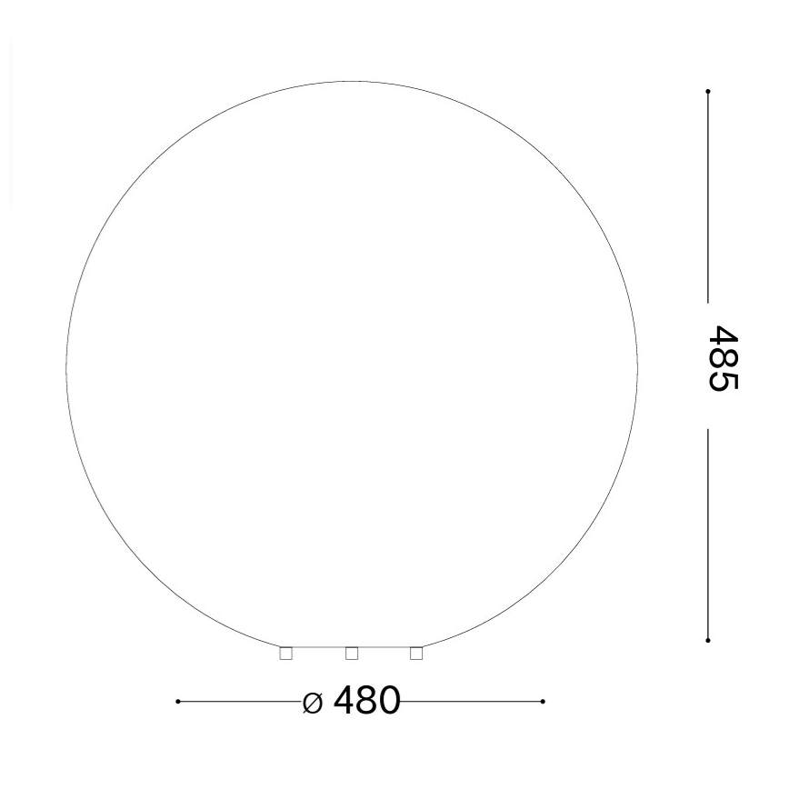 Ideal Lux - Välisvalgusti DORIS 1xE27/60W/230V Ø 48 cm IP44 hall