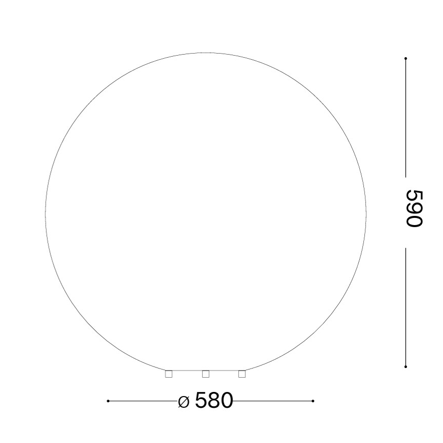 Ideal Lux - välisvalgusti DORIS 1xE27/60W/230V Ø 58 cm IP44 hall