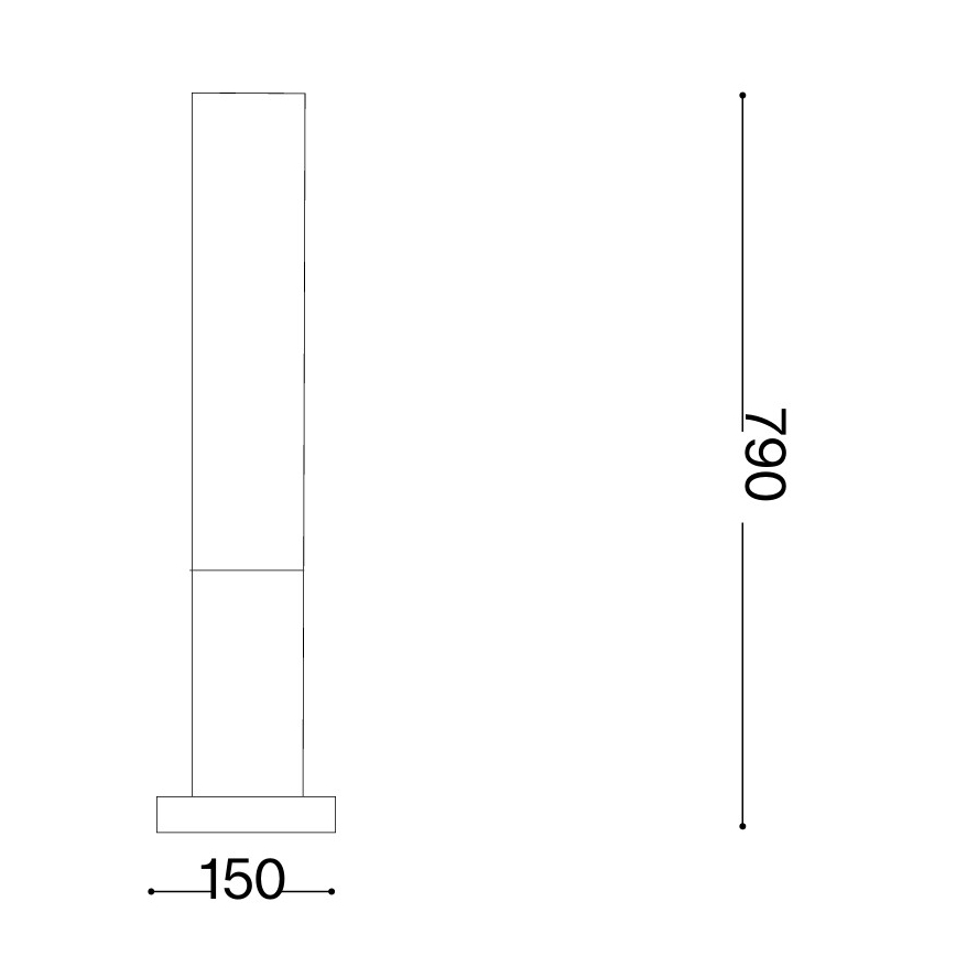 Ideal Lux - Välisvalgusti EDO OUTDOOR 1xGX53/15W/230V 79 cm IP65 pruun