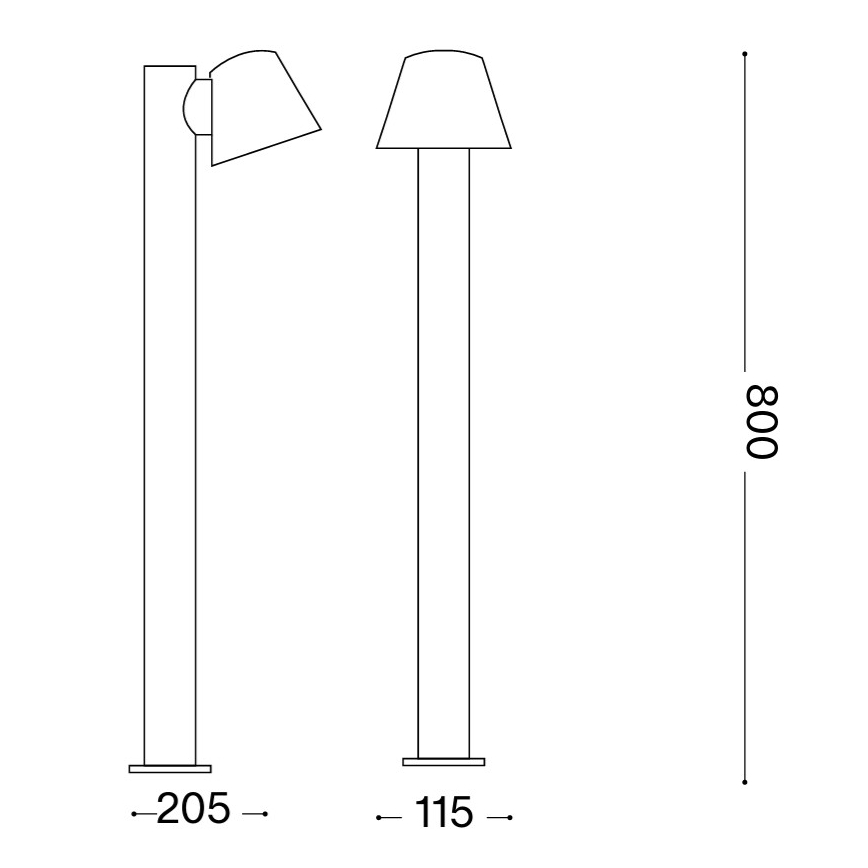 Ideal Lux - Välisvalgusti GAS 1xGU10/35W/230V 80 cm IP43 pruun