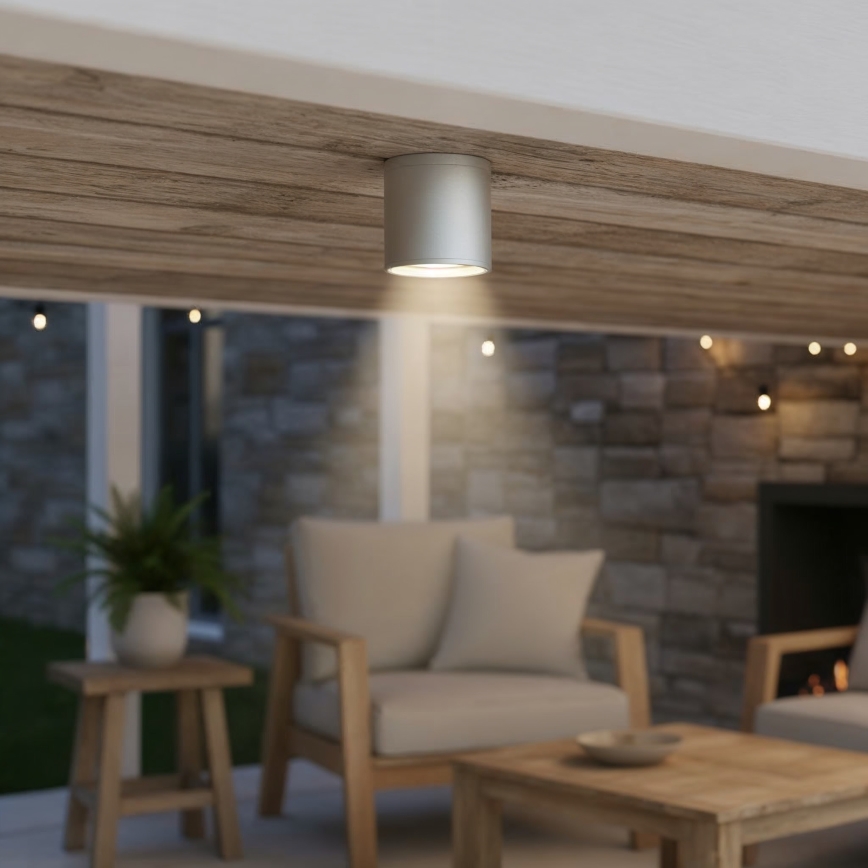 Ideal Lux - välisvalgusti GUN 1xGU10/28W/230V läbimõõt 11 cm IP55 hall