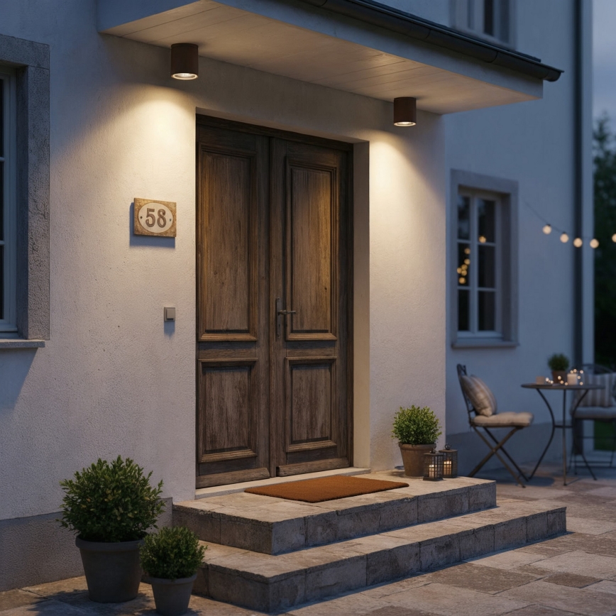 Ideal Lux - välisvalgusti GUN 1xGU10/28W/230V läbimõõt 11 cm IP55 pruun