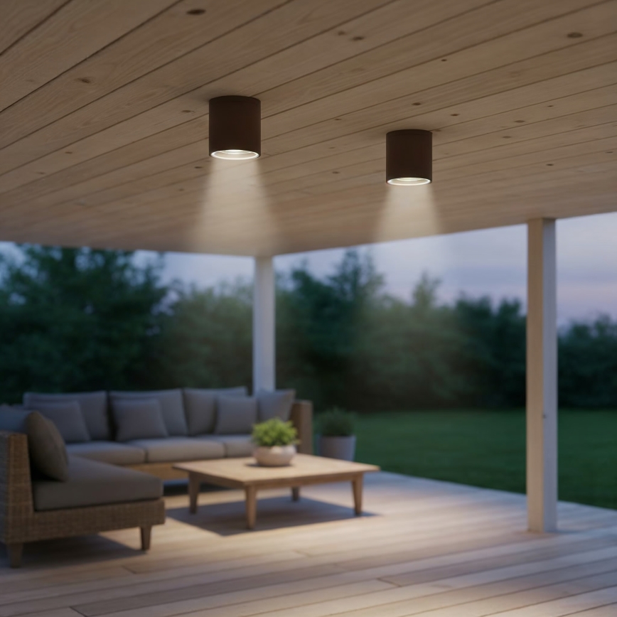 Ideal Lux - välisvalgusti GUN 1xGU10/28W/230V läbimõõt 11 cm IP55 pruun